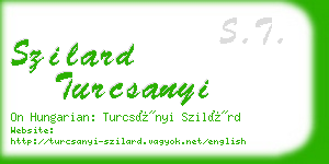 szilard turcsanyi business card